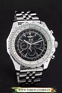 Breitling Bentley 6.75 Speed Black Dial Stainless Steel Case And Bracelet En60112