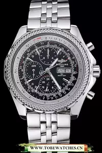 Breitling Bentley Gt Racing Black Dial Stainless Steel Case And Bracelet En60114