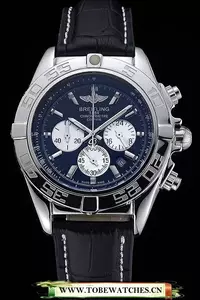 Breitling Chronomat 44 Blue Dial With White Subdials Blue Leather Bracelet En60400