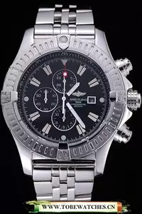 Breitling Chronomat Evolution Black Dial Stainless Steel Bracelet En60404