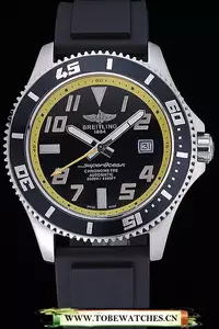 Breitling Superocean Black Yellow Dial Watch En60226