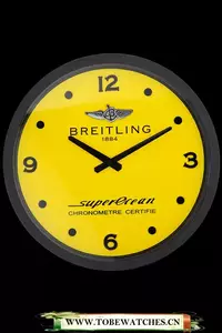 Breitling Superocean Wall Clock Black Yellow En60356
