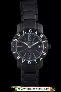 Bvlgari Bvlgari 27mm Black Dial Black Steel Case Black Steel Bracelet En116399