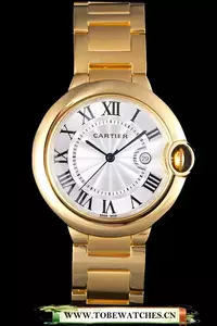 Cartier Ballon Bleu 42mm White Dial Gold Case And Bracelet En57553