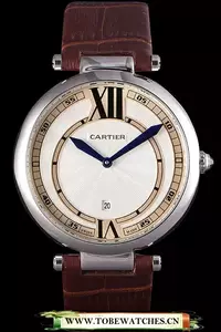 Cartier Ballon Bleu Brown Leather Strap En59523