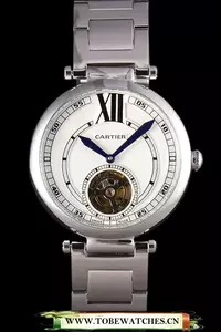 Cartier Ballon Bleu Flying Tourbillon Silver Stainelss Steel Strap En59526