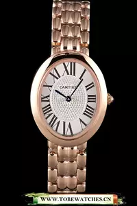 Cartier Baignoire White Dial Pink Gold Case And Bracelet En59387