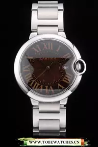 Cartier Ballon Bleu 42mm Brown Dial Stainless Steel Case And Bracelet En59129