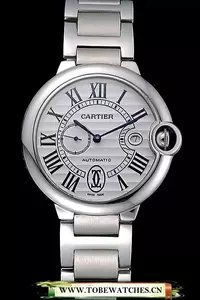 Cartier Ballon Bleu White Dial Stainless Steel Case Steel Bracelet En60597