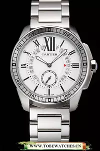 Cartier Calibre De Cartier Small Seconds White Dial Stainless Steel Case And Bracelet En122913