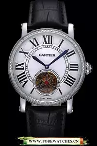 Cartier Rotonde Flying Tourbillon Diamonds White Dial En59868
