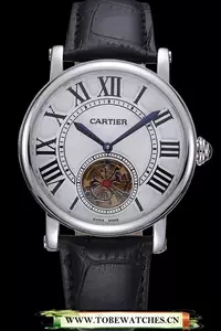 Cartier Rotonde Flying Tourbillon White Dial En59870