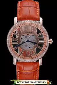 Cartier Rotonde Skeleton Flying Tourbillon Orange En59873