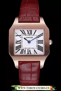 Cartier Santos 100 Polished Rose Gold Bezel En59834