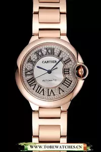 Cartier Ballon Bleu 40 Mm Diamond Dial Rose Gold Bracelet En124502