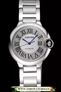 Cartier Ballon Bleu 40 Mm Diamond Dial Staineless Steel Bracelet En124511