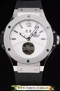 Hublot Big Bang Limited Edition White Dial Tourbillon Black Rubber Dial En125186