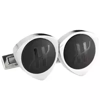 Hublot Triangle Shape Silver And Black Cufflinks En124012