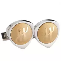 Hublot Triangle Shape Silver And Gold Cufflinks En124013