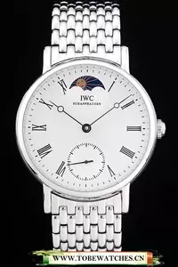 Iwc Portofino Moon Phase 45mm White Dial Stainless Steel Bracelet En87752