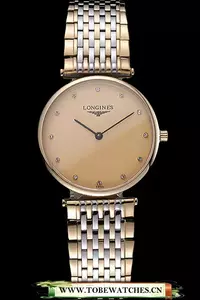 Longines La Grande Classique Two Tone Band Champagne Dial Diamond Markers Homme En60000