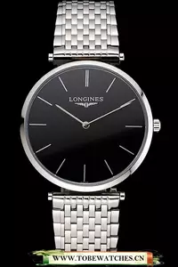 Longines Grande Classique Black Dial Stainless Steel Case And Bracelet En122764