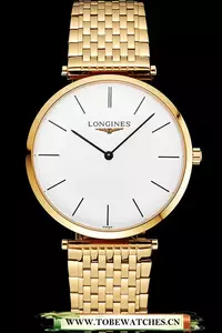 Longines Grande Classique White Dial Gold Case And Bracelet En122770