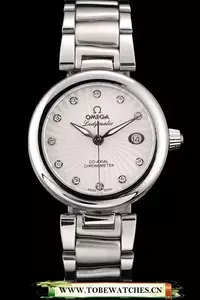 Omega Deville Ladymatic Stainless Steel Strap White Dial En58896