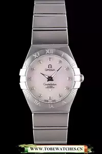 Omega Constellation Pink Dial Stainless Steel Band En59535