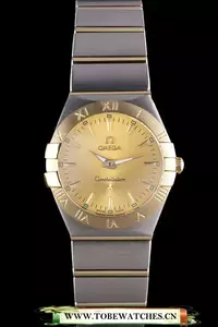 Omega Constellation Gold Dial Two Tone Band En59542