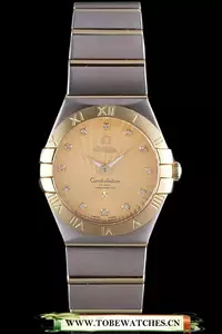 Omega Constellation Pink Dial Two Tone Band En59543
