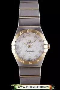 Omega Constellation Gold Bezel Two Tone Band En59546