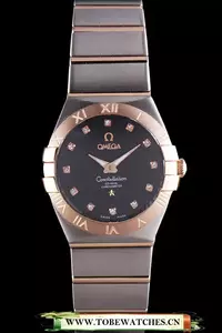 Omega Constellation Rose Gold Bezel Two Tone Band En59553