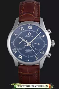 Omega Deville Silver Bezel With Grey Dial And Brown Leather Strap En117755