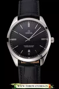 Omega Tresor Master Co Axial Black Dial Stainless Steel Case Black Leather Strap En121397