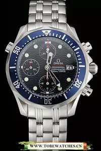 Omega Seamaster 300m Blue Dial Blue Bezel Stainless Steel Case And Bracelet En122976