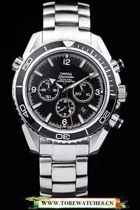 Omega Seamaster Planet Osean Co Axial Chronograph Black Case Black Dial En58113