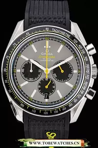 Omega Speedmaster Racing Chronograph Grey Dial Rubber Bracelet En60429