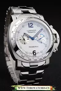 Panerai Luminor Brushed Stainless Steel Case White Dial Stainless Steel Strap En58189