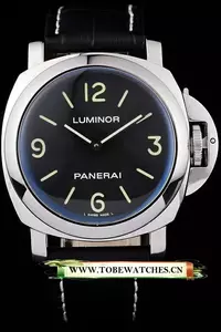 Panerai Luminor Black Dial Black Leather Bracelet En10421