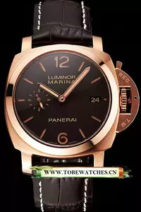 Panerai Luminor Marina 1950 3 Days Oro Rosso Brown Dial Rose Gold Case Brown Leather Strap En122090