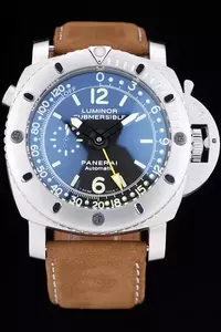 Panerai Luminor Submersible Black Dial Suede Leather Bracelet En80852
