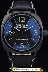 Panerai Radiomir Black Seal Black Dial Black Stainless Steel Case Black Leather Bracelet En10171