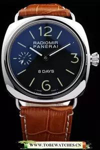 Panerai Radiomir 8 Days Black Dial Brown Leather Bracelet En10371