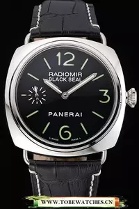 Panerai Radiomir Black Seal Black Dial Black Leather Bracelet En10381