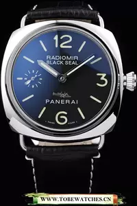 Panerai Radiomir Polished Stainless Steel Case Black Dial Black Leather Strap En58642