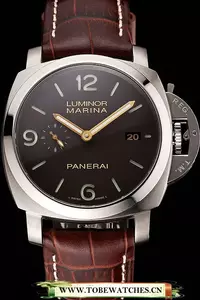 Panerai Luminor Marina 1950 3 Days Brown Dial Stainless Steel Case Brown Leather Strap En122093