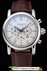 Patek Philippe Grand Complications Perpetual Calendar Stainless Steel Case White Dial Silver En60160