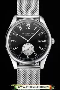 Patek Philippe Calatrava Small Seconds Black Dial Stainless Steel Case And Bracelet En122967