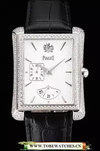 Piaget Emperador Tourbillon Skeleton Rose Gold Diamond Case Black Leather Bracelet En124558